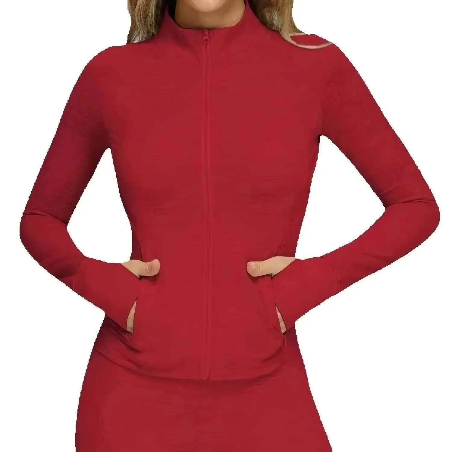 

Женская спортивная куртка с длинным рукавом на молнии для бега и фитнеса, бесшовный топ для спортзала, одежда для быстрой йоги, спортивное пальто