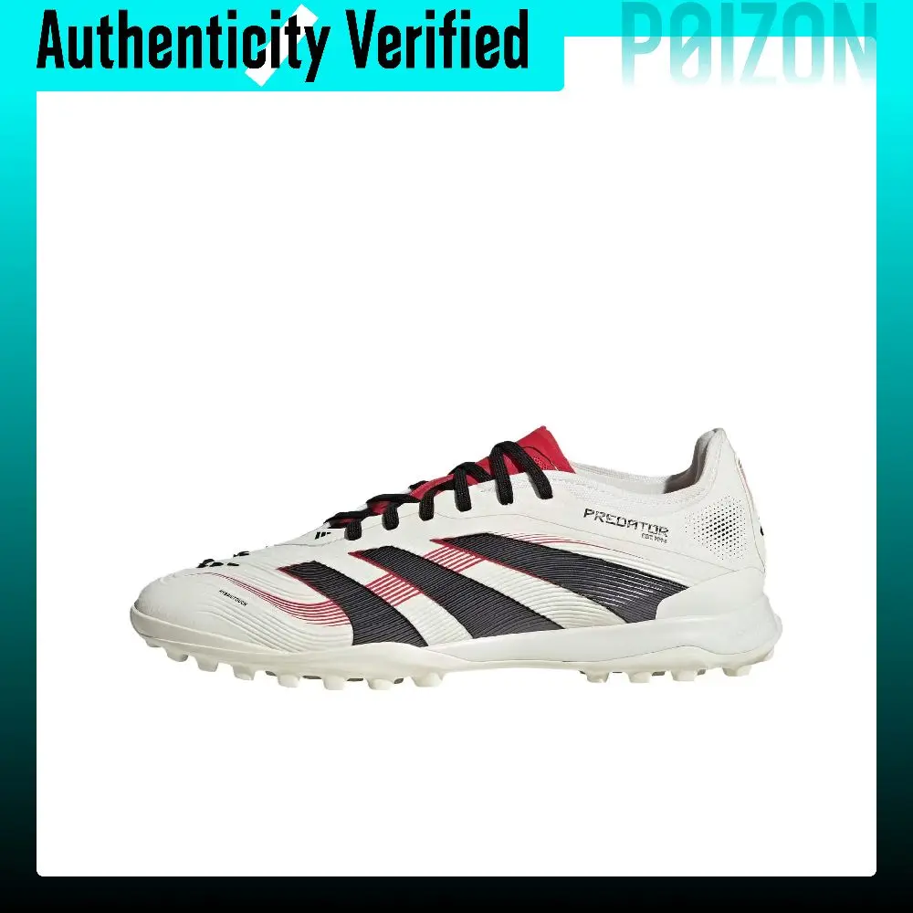 Adidas PREDATOR PRO Comfortable Artificial Turf Soccer Shoes Unisex White Black JH8897