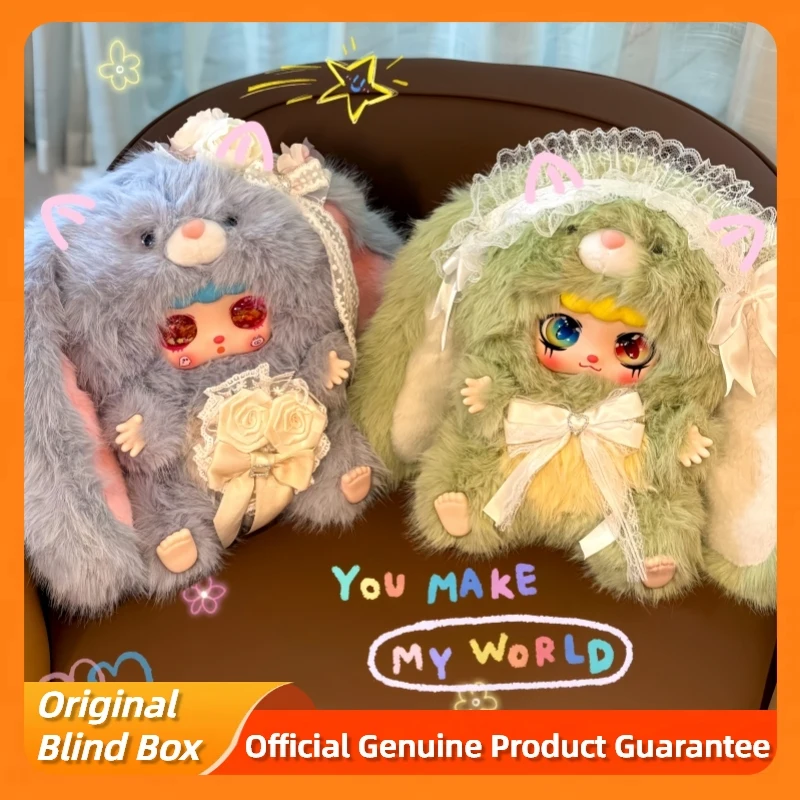 

Genuine Kebidou Nai Fu Bunny 600% Series Vinyl Plush Blind Box Kawai Big Doll Home Decorations Toys Mystery Box Birthday Gift