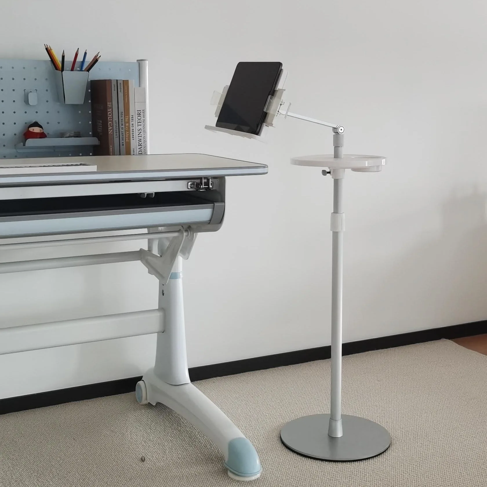 UP-9ZB Aluminium Lesebuch Rack Bodenständer Büro Notebook Tablett Buch Tablet Tablett Höhenverstellung