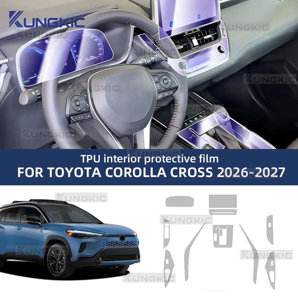 

For Toyota Corolla Cross 2026 2027 Car Interior Protection Film Dashboard Screen Gear Shift Transparent Sticker Anti-scratch