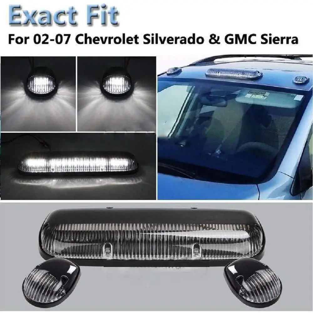 

3pcs set 12V Roof Cab LED Lights Universal For Trucks trailer tractors semi-trailer Dump Truck bus boat special vehicle