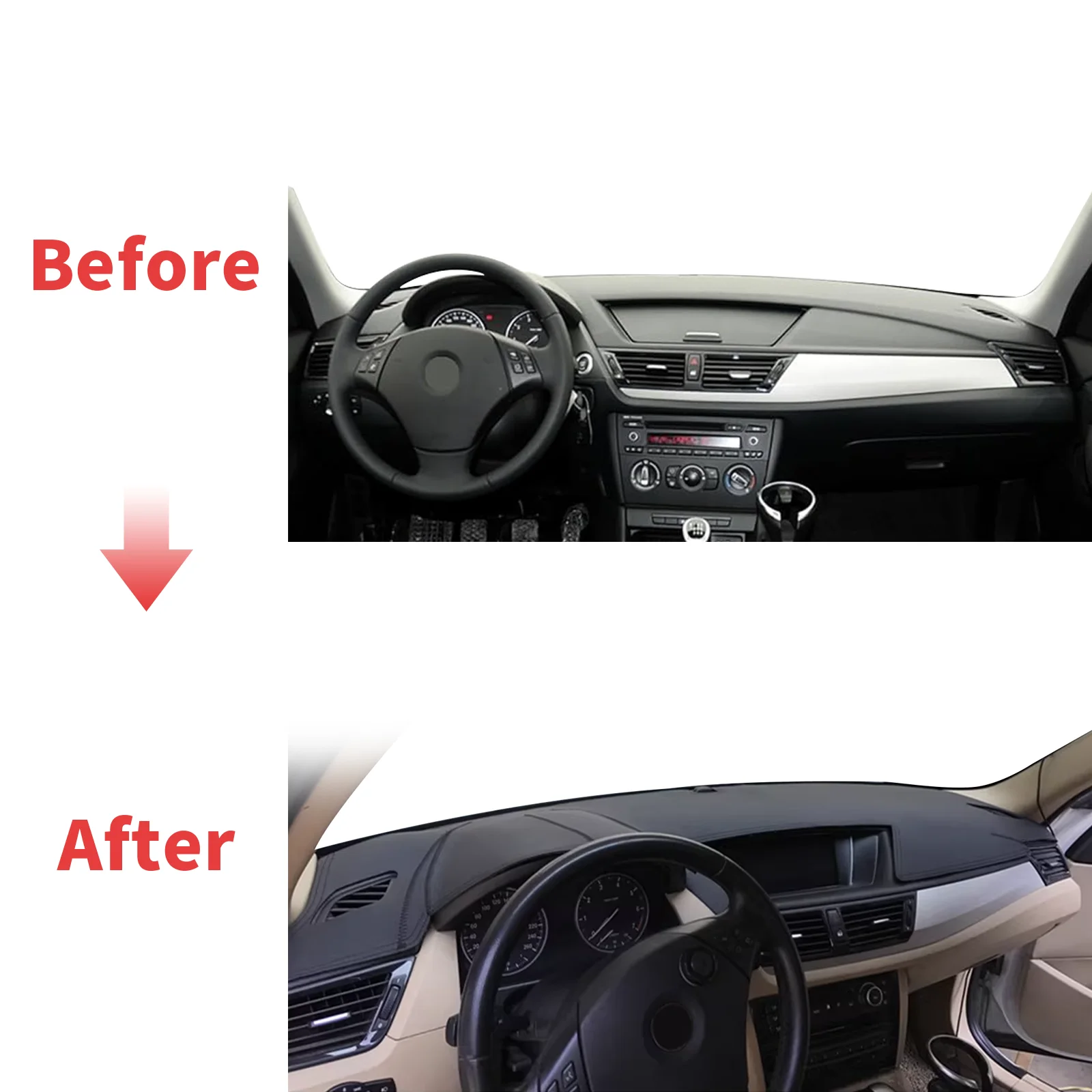 

fit for BMW X1 E84 2009-2013 2014 2015 Car Dashmat Dashboard Cover Pad Accessories DashMat Sunshade Protective Carpet Leather