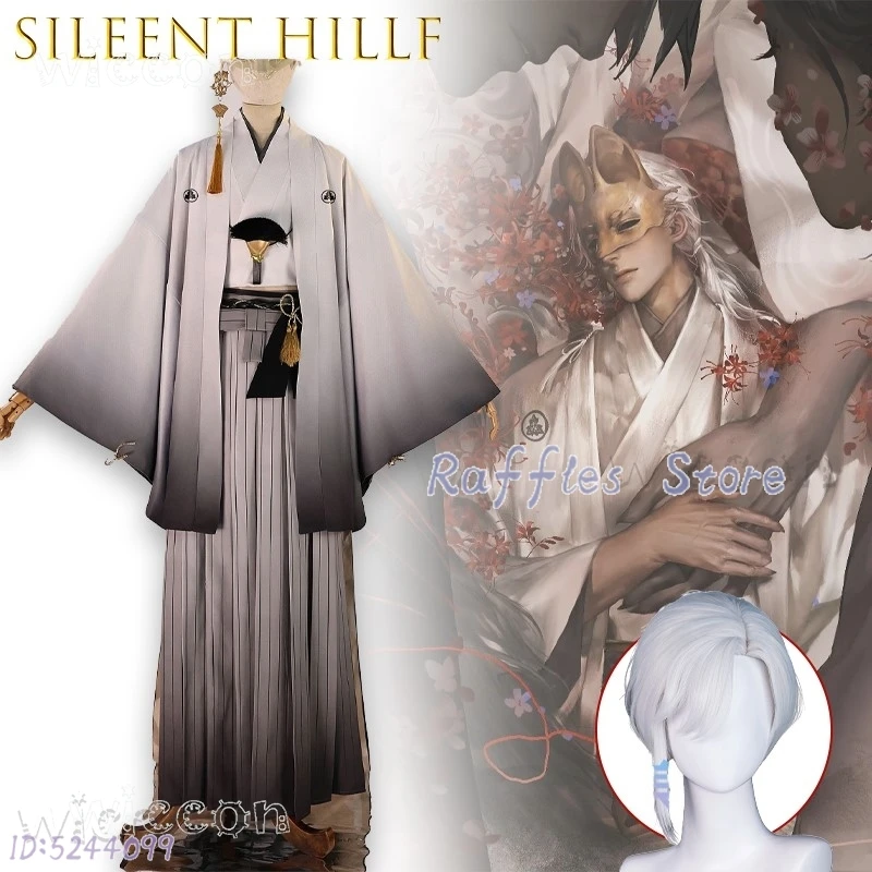 Disfraz silencieux masque de renard blanc homme colline Cosplay déguisement d'halloween ensemble complet jeu d'anime Anime déguisement de noël