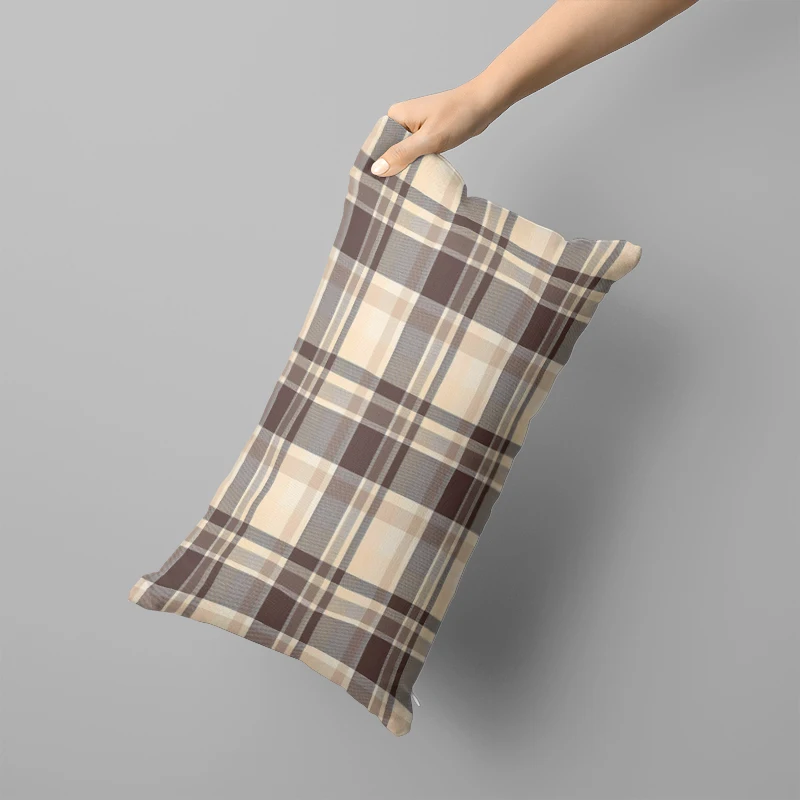 Plaid pattern long pillowcase 50x70 room sofa nap long hug pillowcase 40x60cm home decoration