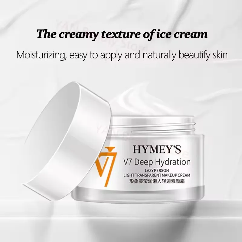 

Lazy Concealer Cream Beauty V7 Натуральный телесный макияж Мгновенное отбеливание Увлажняющий крем Витамин H Питательный продукт по уходу за кожей 50 г