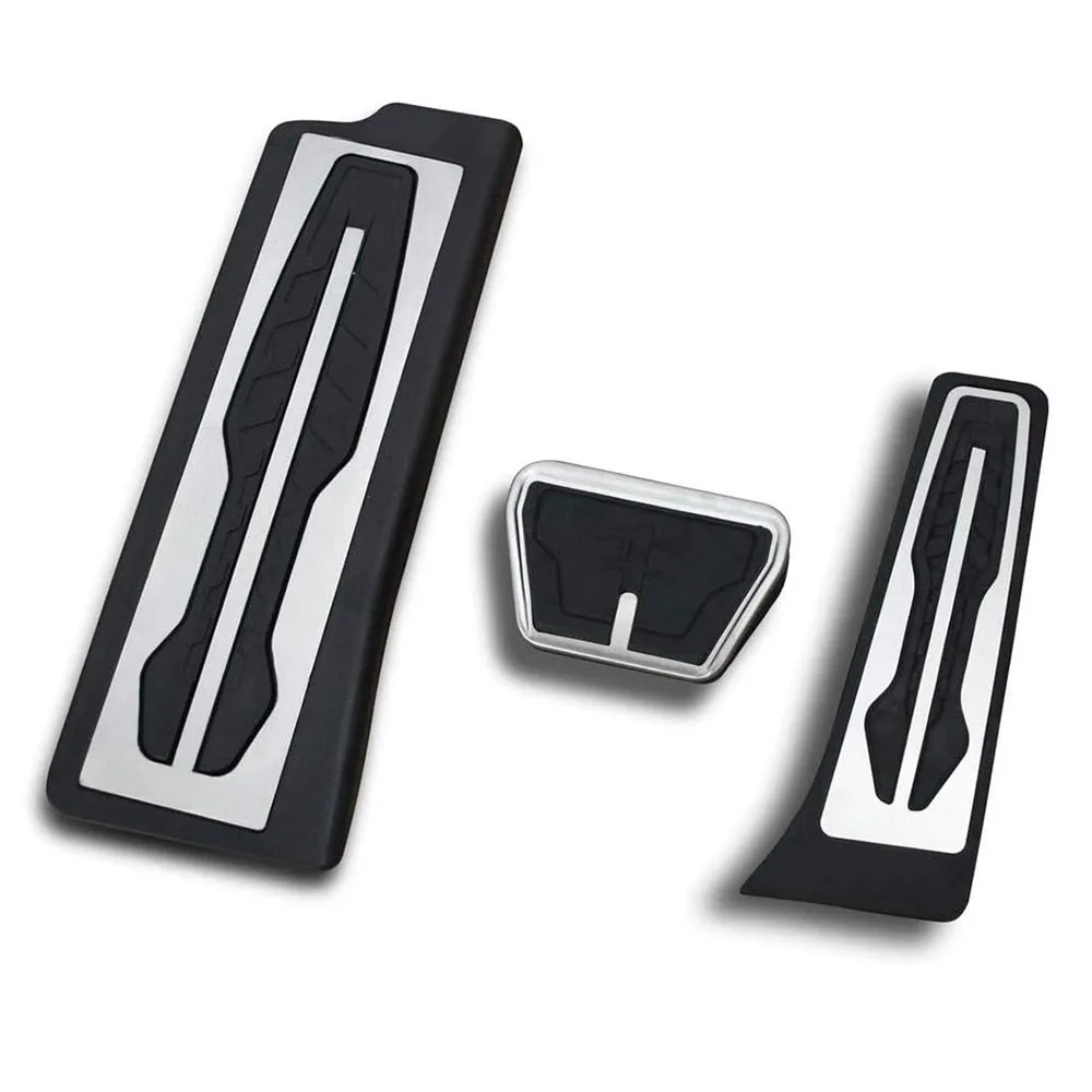 For BMW 2019-2025 330i G20 G21 LHD Gas Brake Foot Pedal Cover Cap Footrest Pads Trim Kit Set No Drill Steel Car Interior