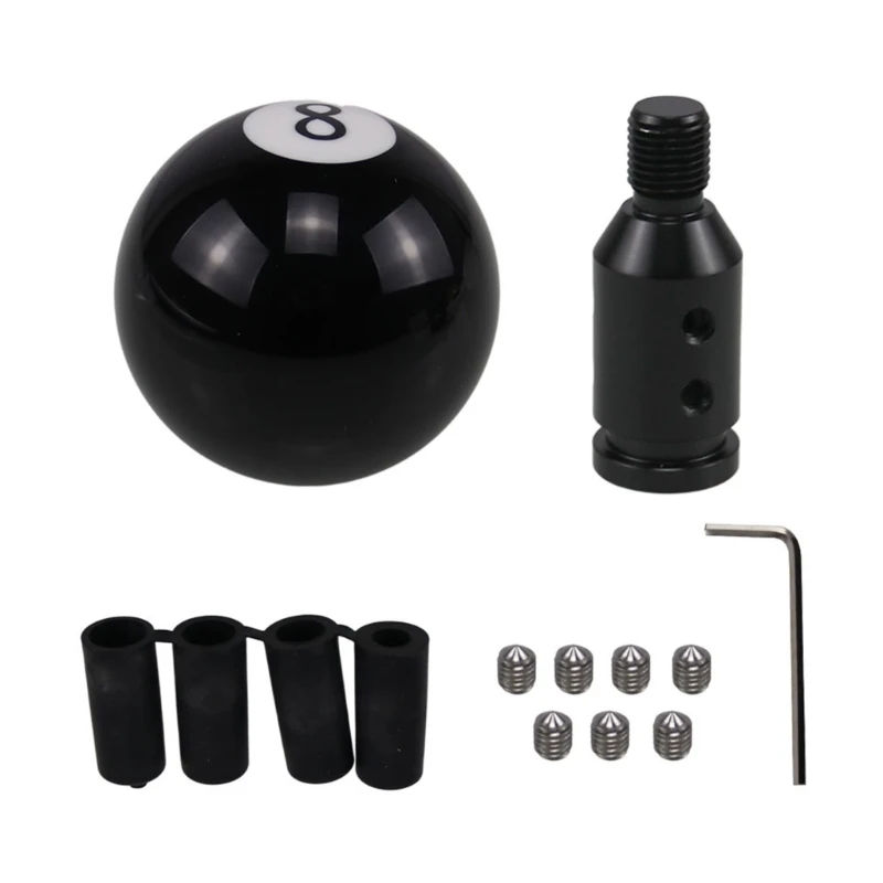 Round Billiard Number 8 Car Gear Shifter Knob with Acrylic Manual Gear Shifts Knob for Manual Vehicles X37F