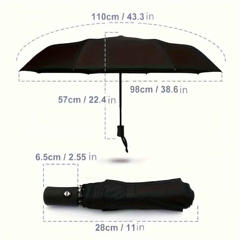 Automatic Umbrella with UV Protection 8-Bone Vinyl Sunshade for Sunshine And Dual-Purpose Rain Compact Folding Design Gift Idea