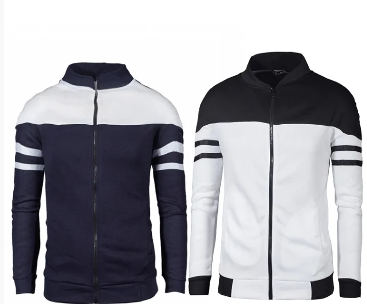 

Fashion Men's Color-coded Casual Trendy Daily Simple Basic Stand Collar Long Sleeve Zipper Jackets Male Clothes Sweatshirt Coat