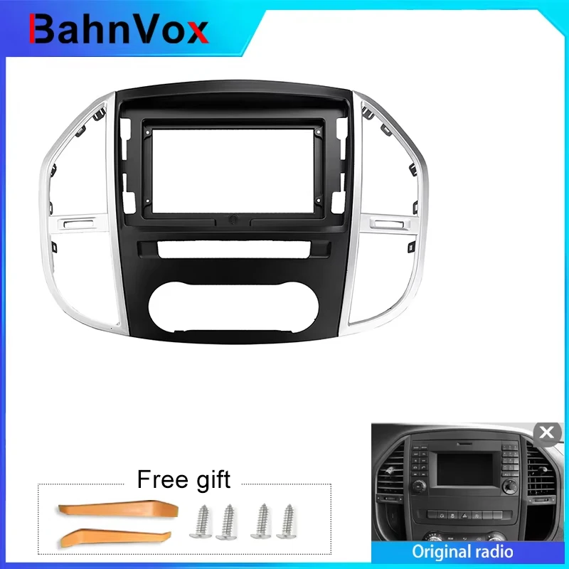 10 inch Android Car Radio frame for Mercedes Benz W447 Vito 3 2014 - 2020 2din Stereo GPS Fascia bezel Panel Adapter wire