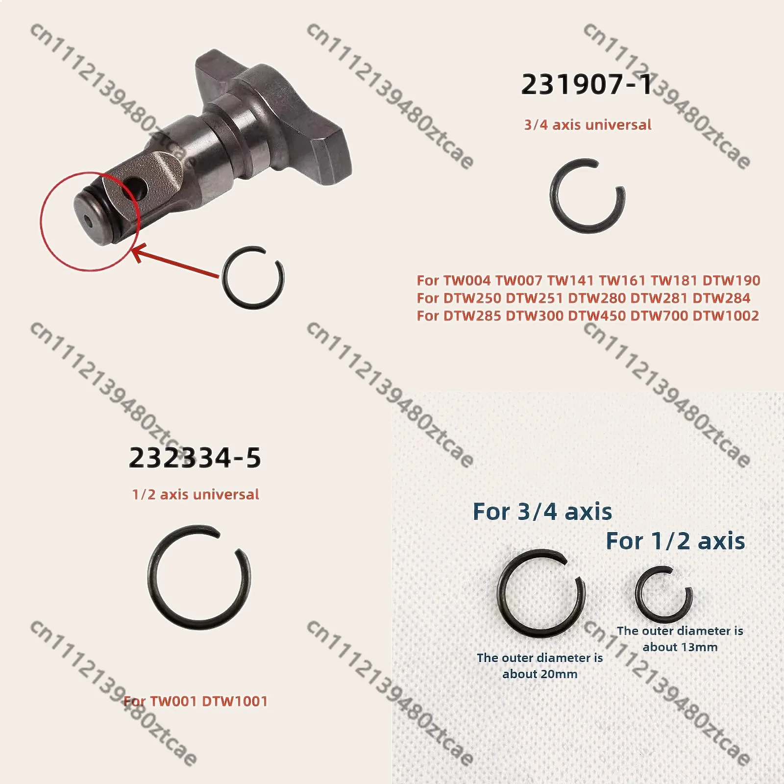 Original 1/2 3/4 Axis Anvil Impact Shaft Replacement for Makita Impact Wrench Accessories