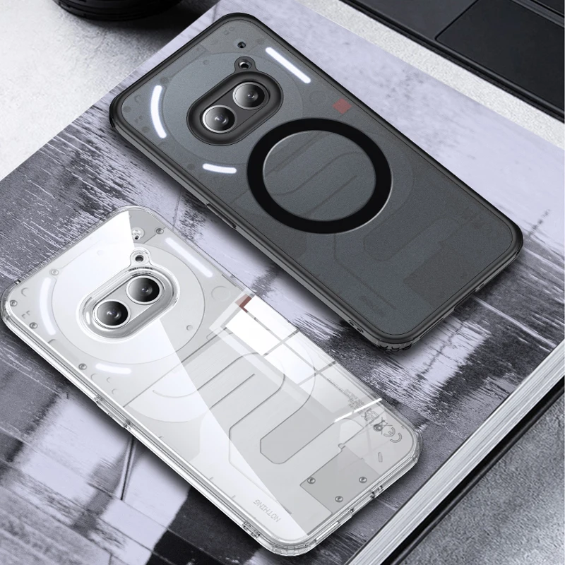 

Чехол для телефона Magsafe с магнитной беспроводной зарядкой для телефона Nothing Phone 2A Plus, противоударный чехол с мягкими краями и задней крышкой