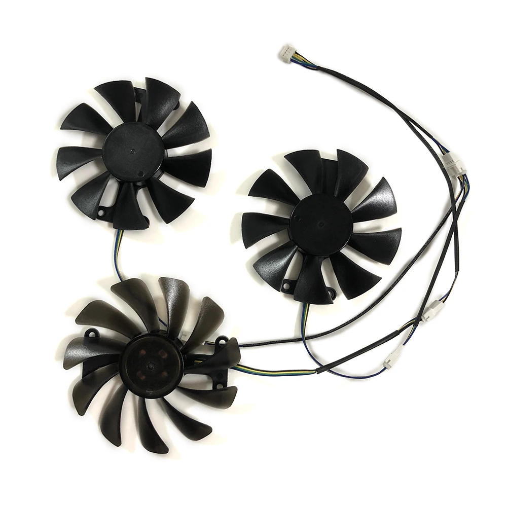 3 pcs/set Yeston RX580 8G D5 jogo ACE PA,Ventilador GPU, GA91S2H, para Yeston RX 580, placas de vídeo de resfriamento