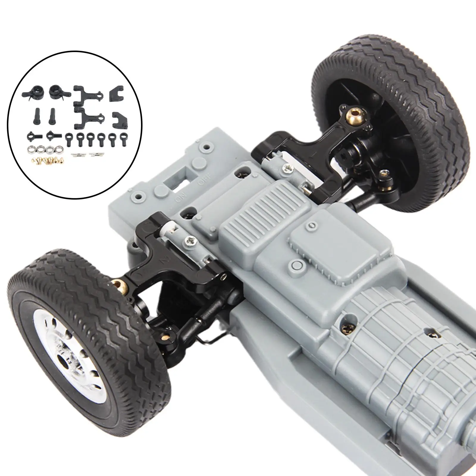 مجموعة ذراع التأرجح العلوي والسفلي ملحقات استبدال التعديل ملحقات النموذج المعدلة لسيارة WPL D12 RC #4