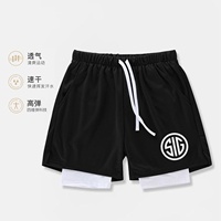 Summer Men's Fitness Shorts for Mountaineering and Swimming Breathable and Quick-drying with A Faux Two-piece Design Motorcycle