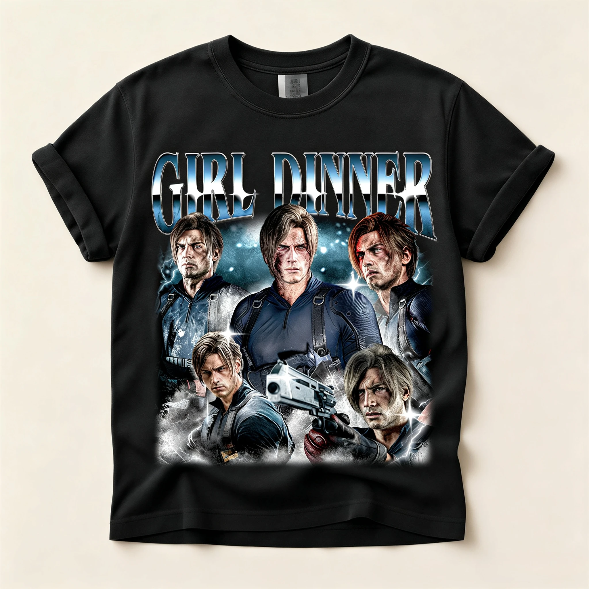 Leon Kennedy Resident Evil Gamer Graphic Tee Requiem RE9 Fan Gift T-shirt Men's and Women's T Shirt Summer Y2K Streetwear