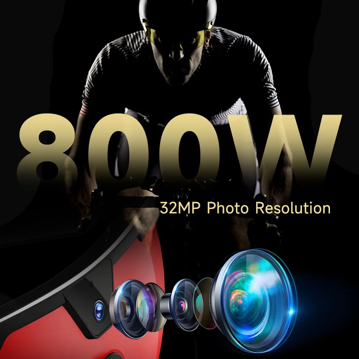 New AI Camera Glasses 30MP Photo 1200P Video Bluetooth 5.3 WiFi Open Ear Speaker  Cancel Real-Time Translate 2026 World