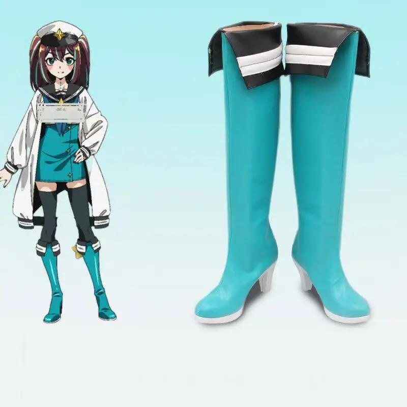 Mahou Shoujo ni Akogarete Akoya Matama Cosplay Stiefel Schuhe Anime-Stil Halloween für Männer Spiel