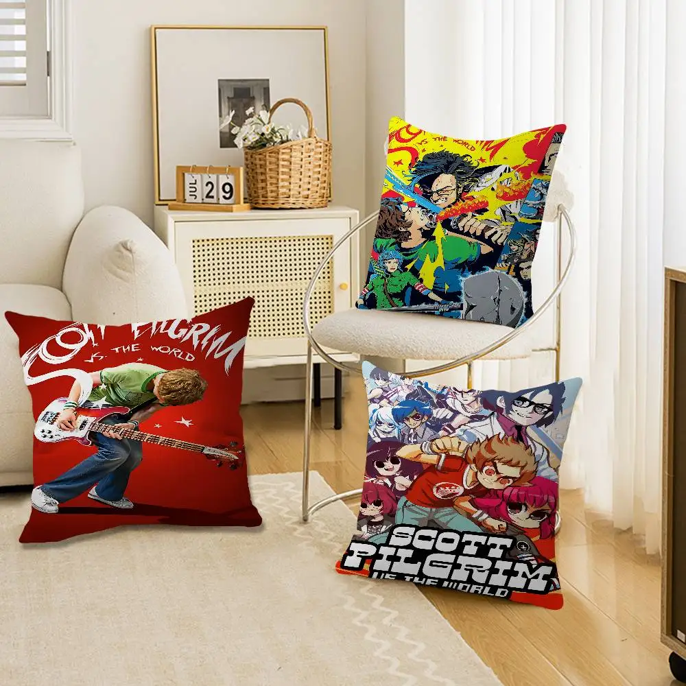 

Vintage Movie Scott Pilgrim VS The World Cushion Cover Pillow Cover Decor Pillowcase Printed Cushion Case For Couch