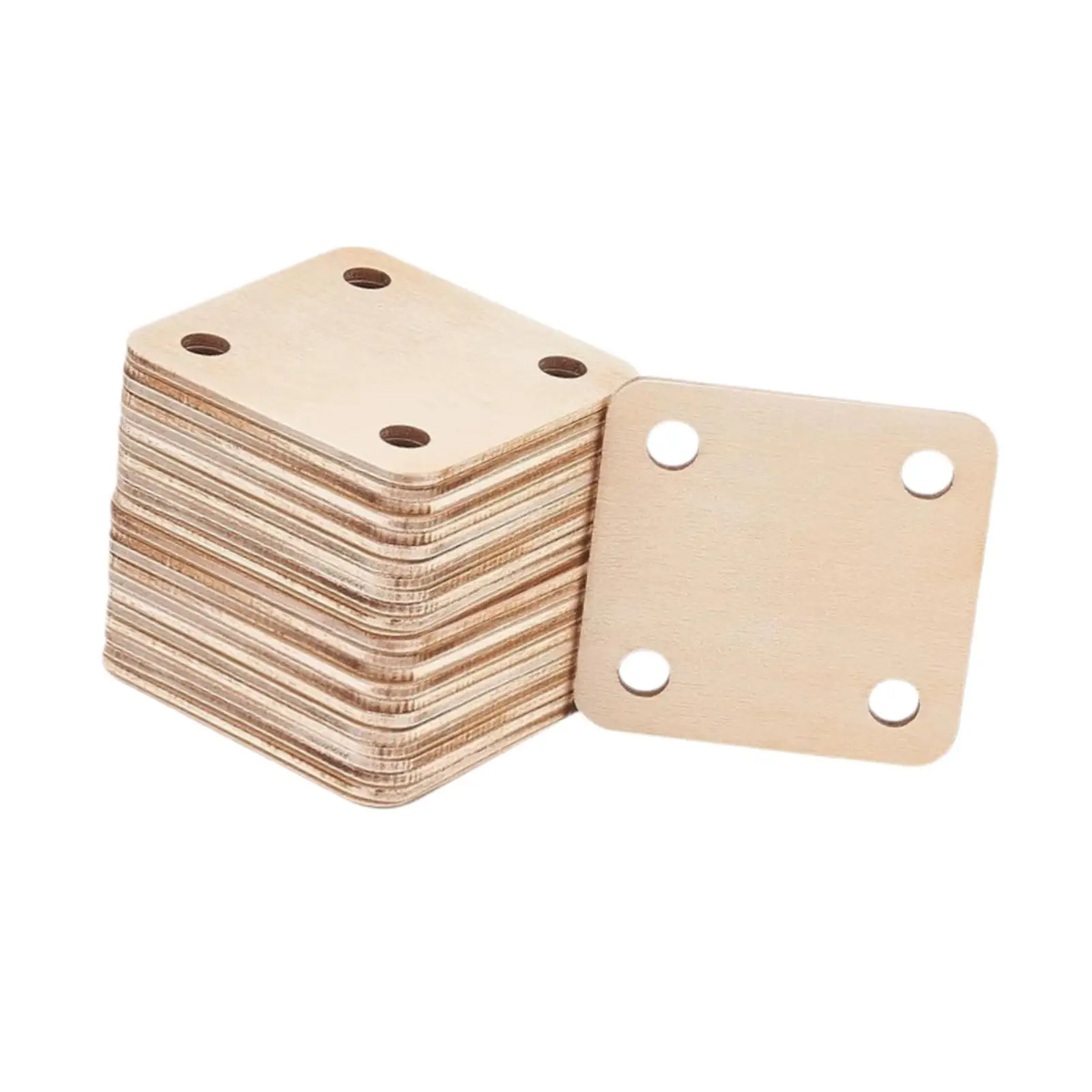 Portable Wooden Weaving Cards 2x2 Inch Square Loom Tools for Crafts Accessories and Beading Loom Kit