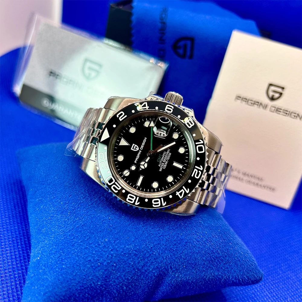 

Часы PAGANI DESIGN Top Diving Series, роскошные механические автоматические часы из нержавеющей стали с сапфировым стеклом, светящиеся в темноте, мужские подарочные часы