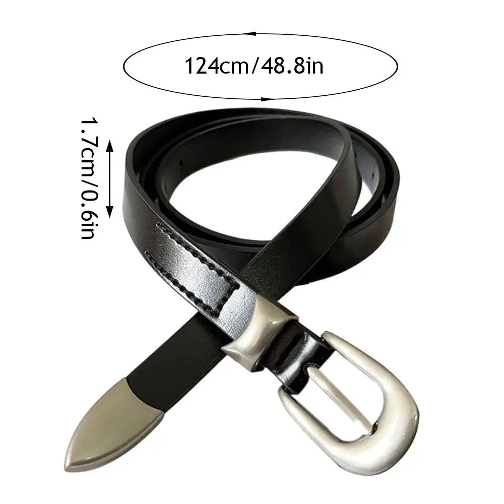 여성용 청바지 벨트 부드러운 천연 가죽 의류 장식 슬림 스커트 벨트 가죽 벨트 매듭 장식 확장형 좁은 벨트