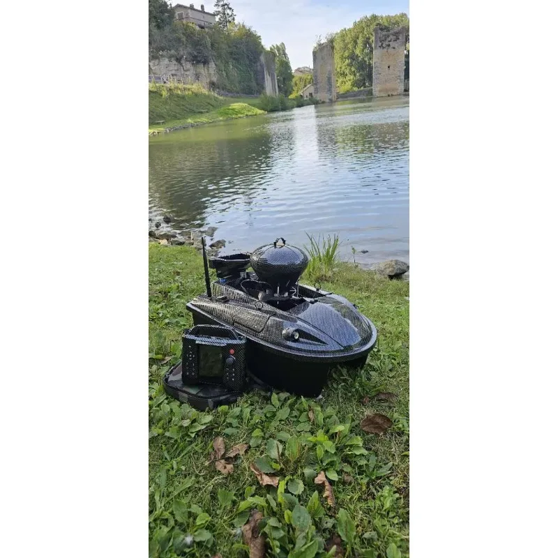 M60-Plus Fishing Bait Boat with GPS +sonar Fishing Finder +color Display Screen + Dispenser + Rear Bin