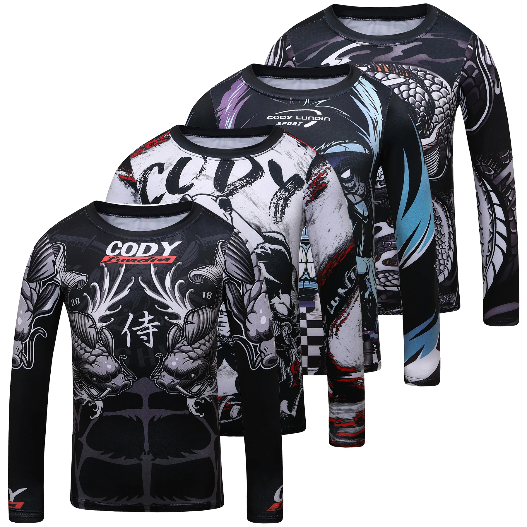 

Cody Lundin Round Neck Exercise Athletic Sports Style T-shirts for Kids Boys Rash Guard Boxing Grappling Sweatshirts Jersey