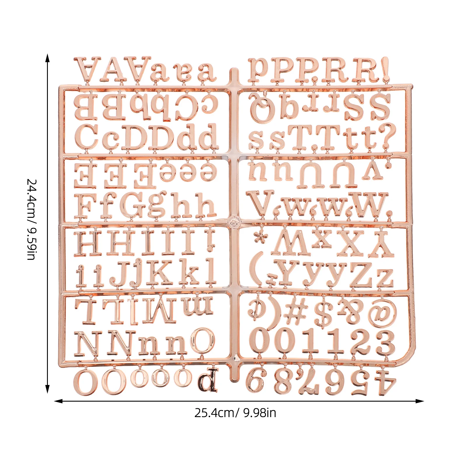 Felt Letter Board Letters Gold Plastic Message Board Sign Alphabet Numbers Symbols for Changeable School Office Notice Bulletin