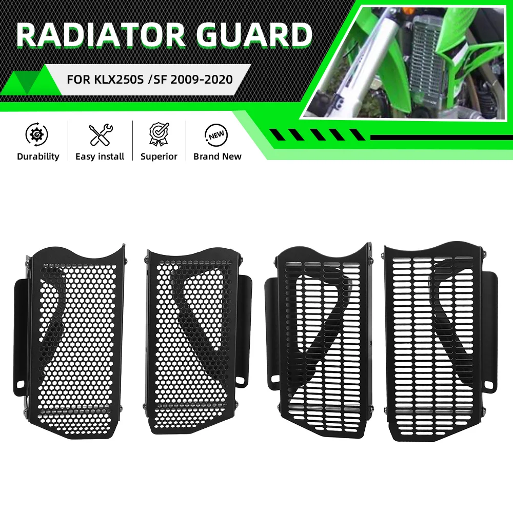 

FOR KAWASAKI KLX250 S/SF KLX250S KLX250SF Radiator Grille Guard Cover Protection Motorcycle KLX 250S 250SF 2009-2020 2019 2018