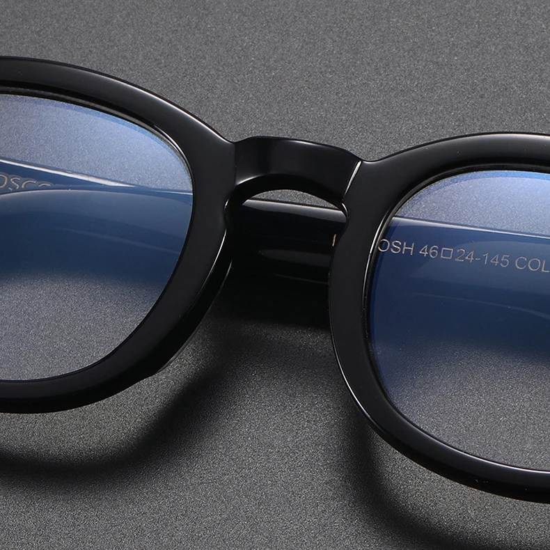 Anti Blaues Licht Gläser Mann Johnny Depp Lemtosh Brillen Frau Vintage Acetat Rahmen Luxus Marke Computer Telefon Brille – Detail 14