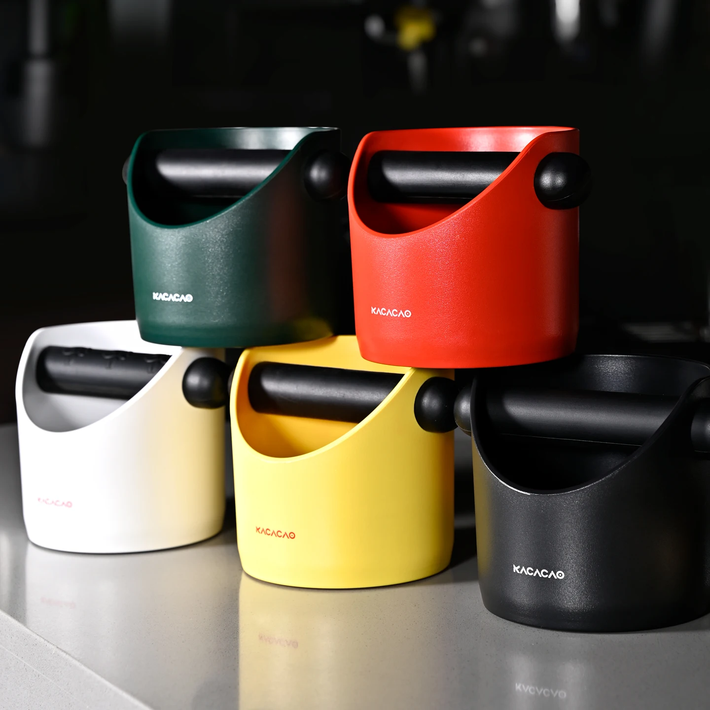 KACACAO Coffee Knock Box Anti-slip Pads Knock With Removable Professional Container Dump Waste Bin Home Cafe Barista Accessories