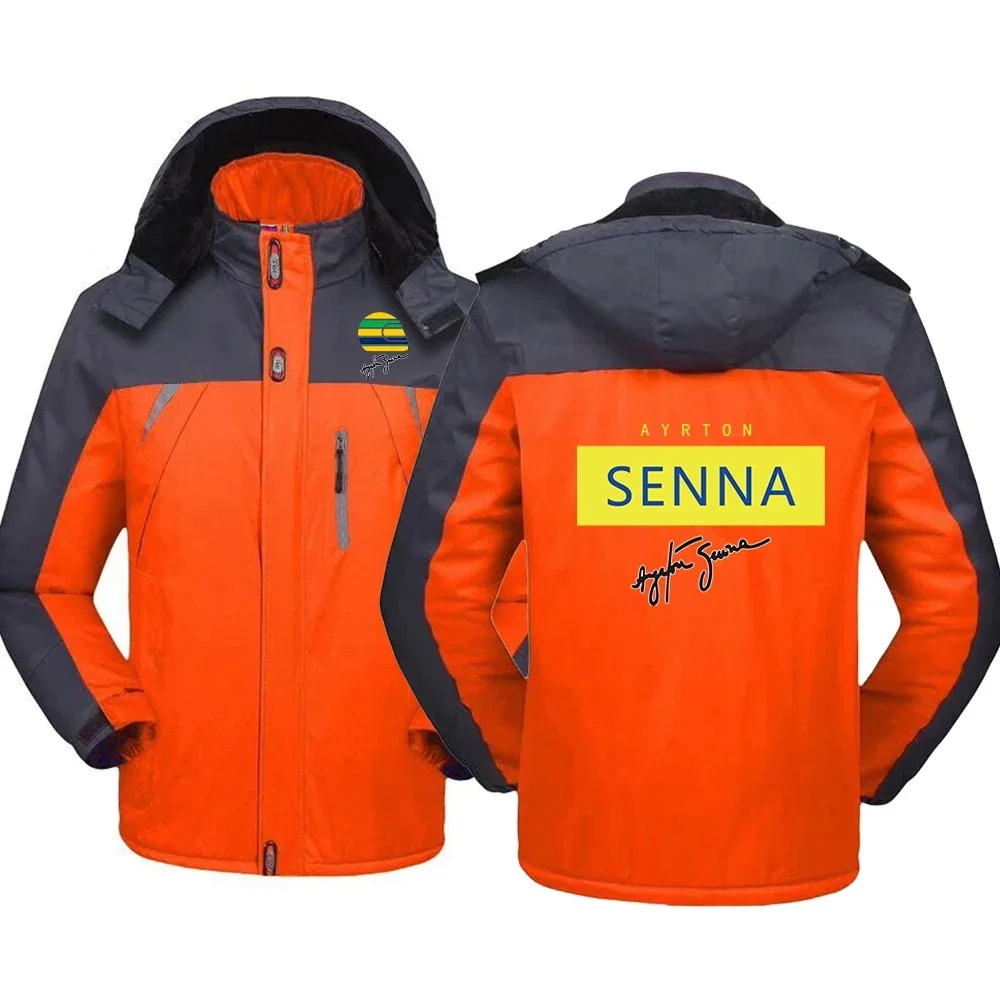 Ayrton Senna 2024 New Men Winter Jackets Thicken Windbreaker Waterproof Warm Outdoor Couples Cold-Proof Mountaineering Coat Tops