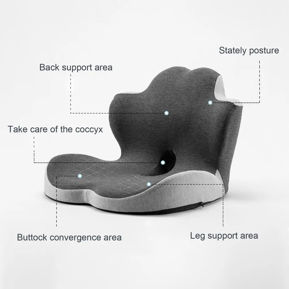 Memory-Schaum Bürostuhl-Kissen Rückenlehne Ergonomisches Sitzkissen zur Stresslinderung Lendenwirbelstütze für Auto und Büro – Detail 10