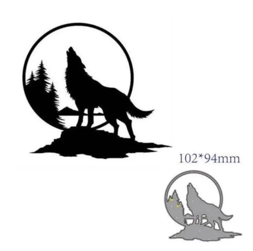 animal wolf dog horse Owl Metal Cutting Dies Cut Die Mold Scrapbook Paper Knife Mould Blade Punch Stencils