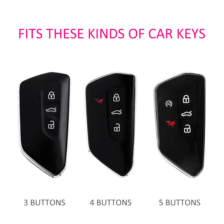 2x سيليكون مفتاح السيارة فوب غطاء حامل المفاتيح لشركة فولكس فاجن جولف 8 ID.3 ID.4 ID.7 ID.Buzz تيجوان تايرون سيات ليون أتيكا كوبرا ولد #2