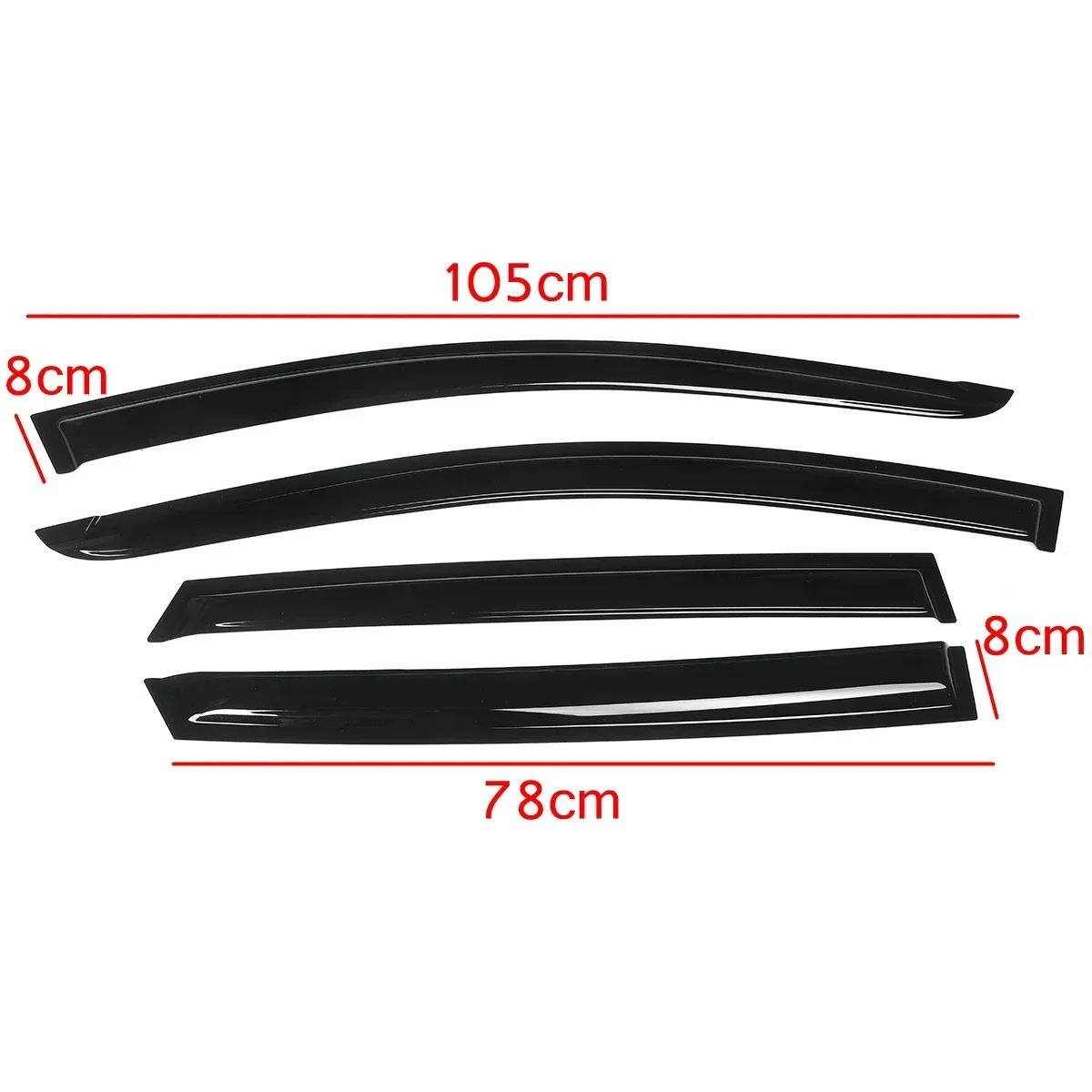 4x Side Window Deflector Tinted Window Visor Vent For Hyundai Accent RB Hatch 5D 2011+ Wind Shields Sun Rain Guard Deflector