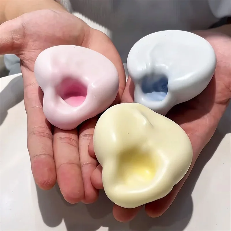 

4/6CM Squishies Stress Balls Rainbow Glutinous Balls Shapeable Vacuum Stress Ball Handmade Squeeze Fidget Toy Party Favors