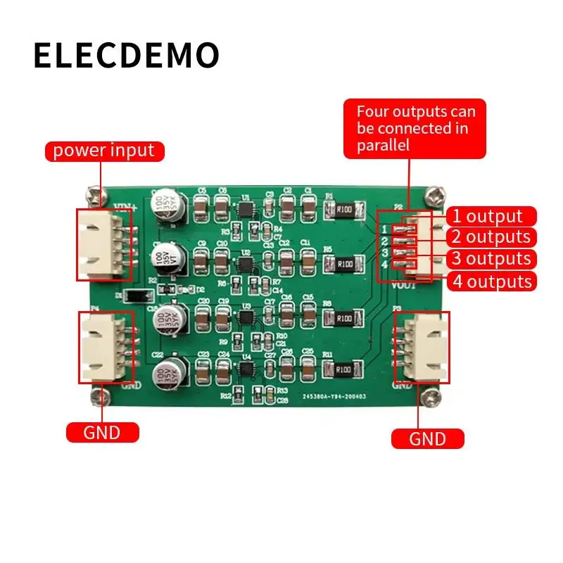 LT3045 module positieve spanning voedingsmodule vier parallelle parallelle geluidsarme lineaire voeding RF power module
