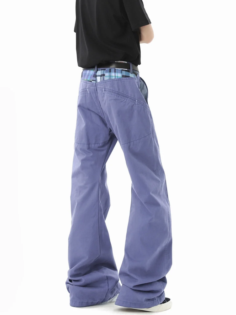 Calças Jeans Unissex de Algodão Casual com Padrão de Faca em Patchwork Impresso em 3D, Estilo Novo de Primavera, Lavadas e De...