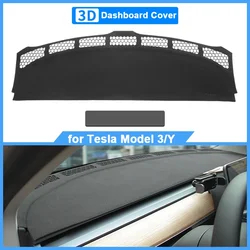 3D Dashboard Pad Cover For Tesla Model 3 Y X Non-slip Sun Shade Dashboard Protection Mats Light Proof Pad 2023 Car Accessories