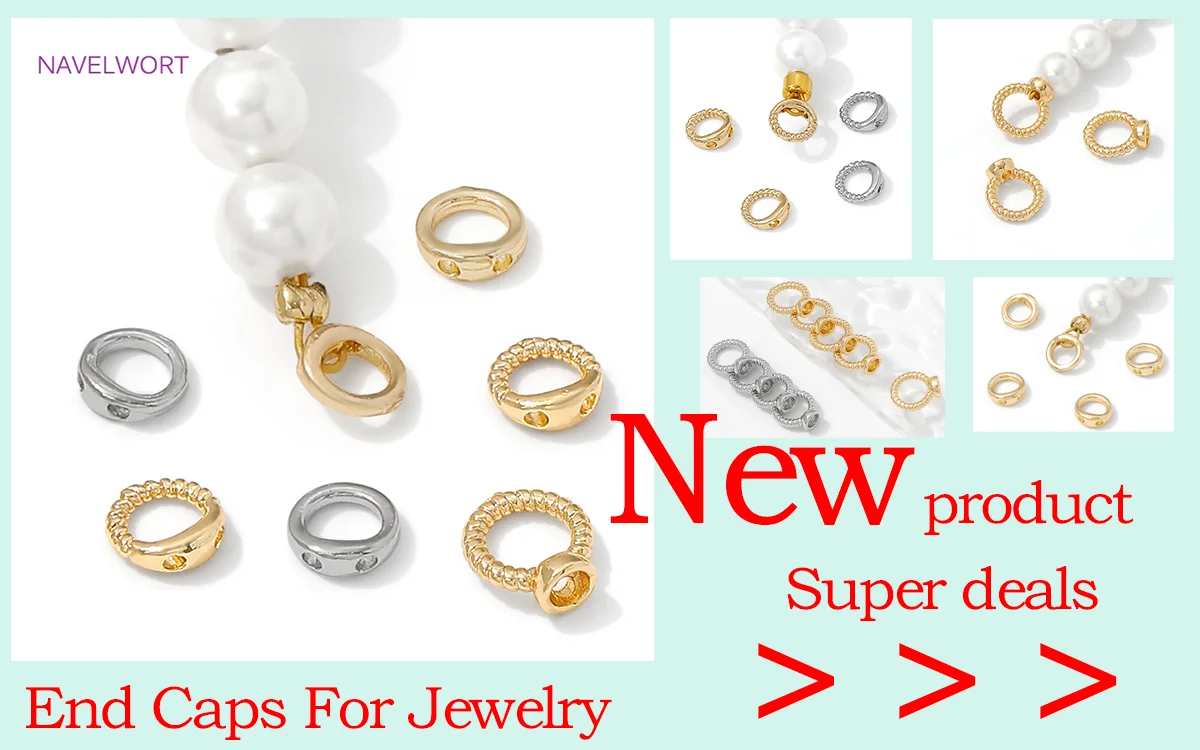 20 Stück 18 Karat vergoldete Verbindungsringe, Endkappen für Schmuck, Messing-Endperlen, Endperlen, DIY-Schmuckherstellungszubehör – Detail 1