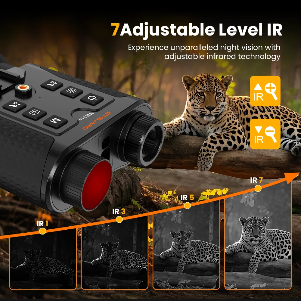 GTGUARD V6 PRO Distance Measuring Night Vision Device 1080P FHD Video & Photo Capture support 8X Digital Zoom 7-level adjustable