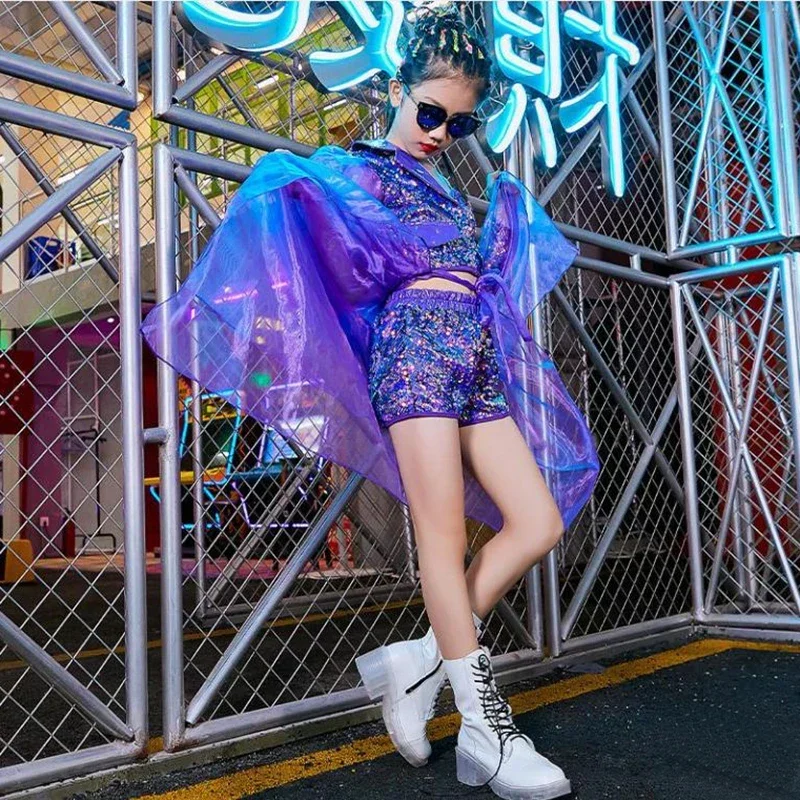 زي الجاز المطرز للأطفال، زي الرقص للفتيات، نموذج الفتاة، بدلة شخصية عصرية، ملابس الفتيات المراهقات