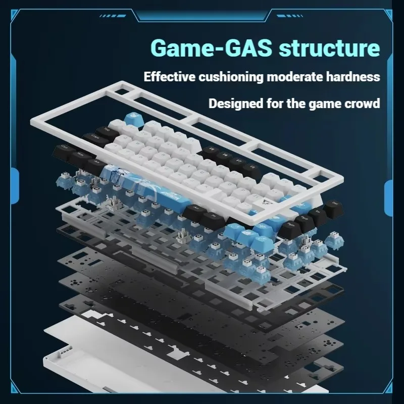 

ATK VXE V75X Three Mode Wireless Keyboard Ergonomic Low Latency Hot Swap Laptop Accessories Mechanical E-sports Gaming Keybaord