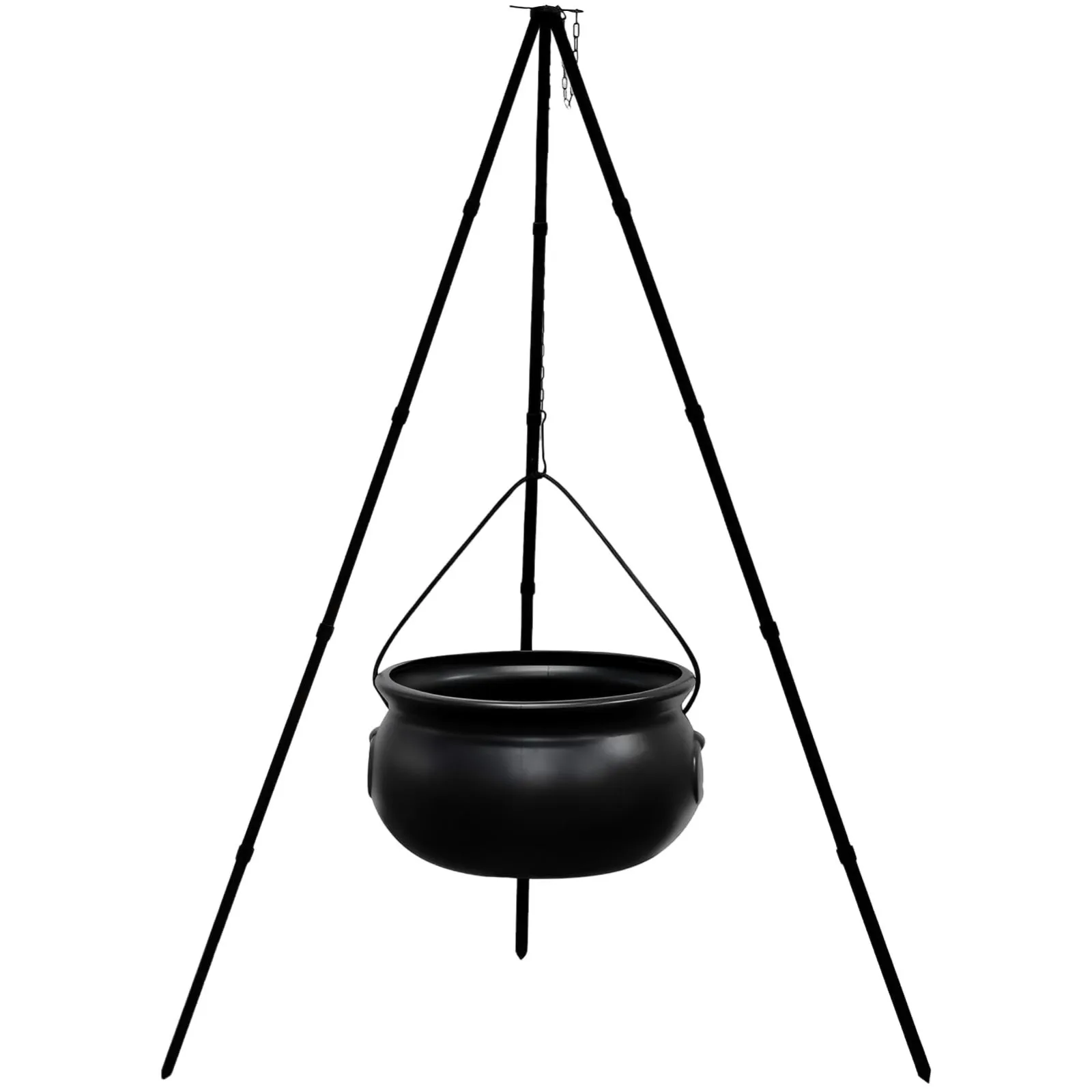 

Witch Cauldron Black Candy Bucket With Handle Lights Large Witch Cauldron Tripod Halloween Candy Holder Pot Candy Bucket Plastic