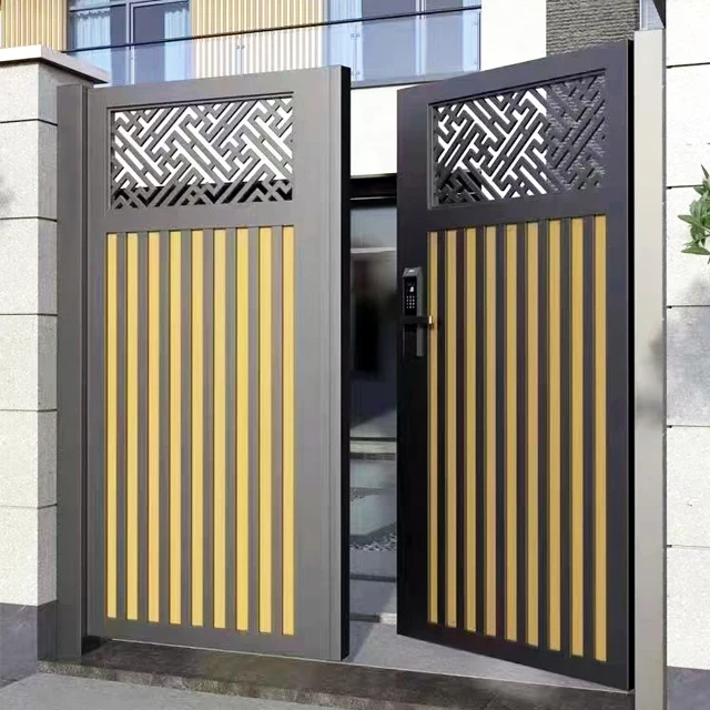 أبواب سياج منزلية جميلة من الألومنيوم أو الفولاذ عالي الجودة