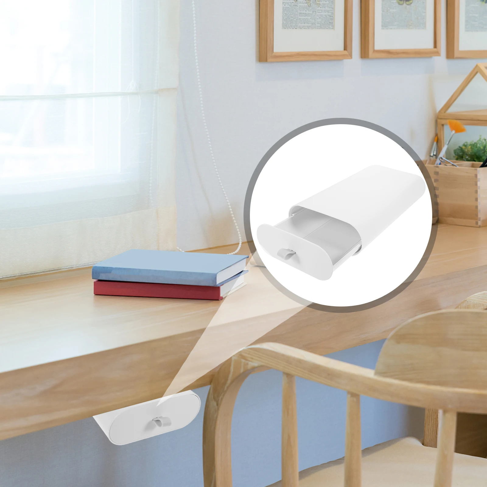 

Under Table Drawer Organizer Black Desk Drawers No Nails Student Office Supplies Hidden Storage Box PP Material Large Capacity