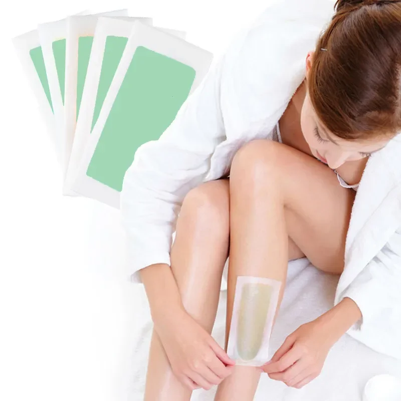 

20stick Professional Hair Removal Wax Strips for Summer Depilation Double Sided Cold Wax Paper for Leg Body Face Useful